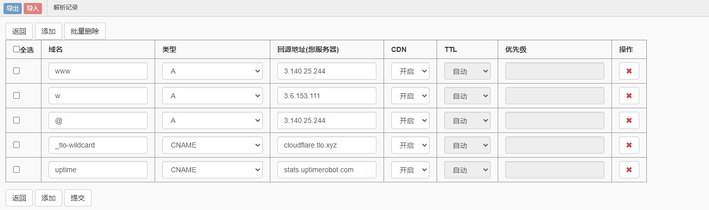 添加记录 添加记录